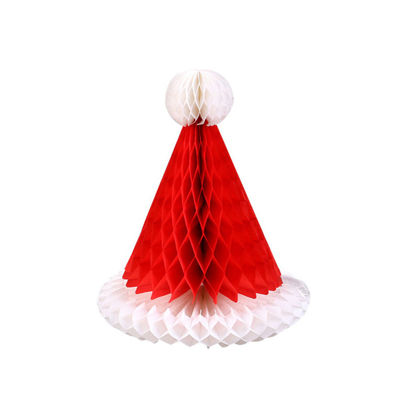 Holiday Honeycomb Ornaments Printed Christmas Ball Decor Xmas Tree Decoration Supplies