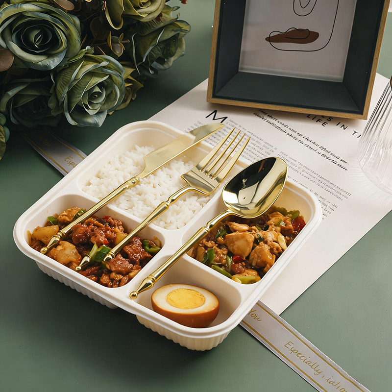 Gold Plastic Cutlery Set